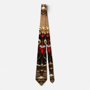 Gravata Elegante emblema cardíaco luxuoso.