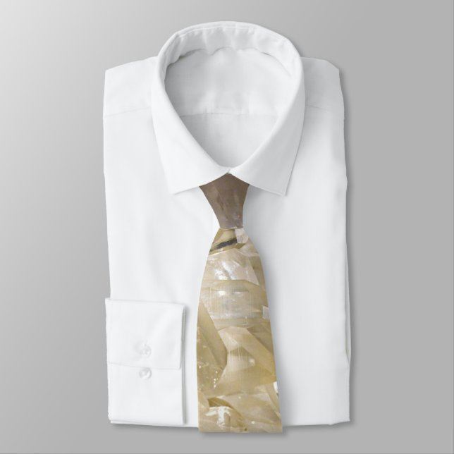 Gravata Elegante Energy Graphic Clear Quartz (Amarrado)