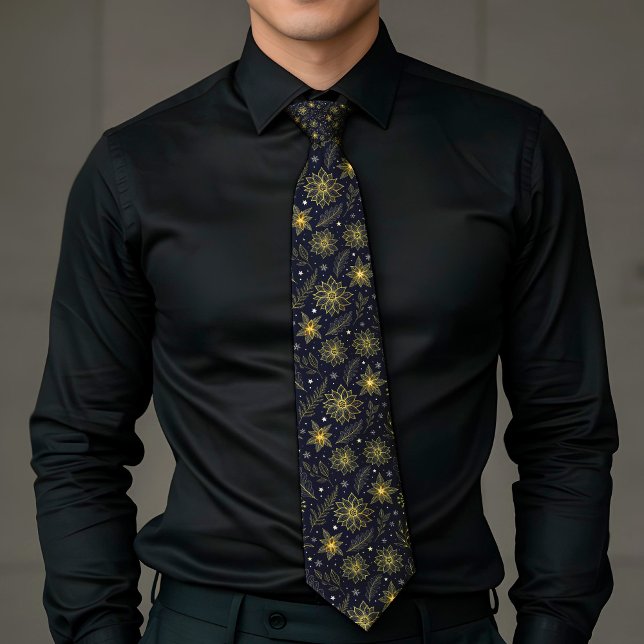 Gravata Elegante Festiva com Acento Dourado Lux Ae (Criador carregado)