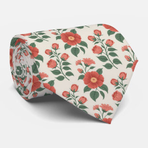 Gravata Elegante Floral Encantador Botânico