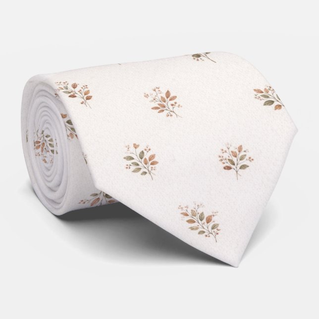 Gravata Elegante Garrafa de Terracota Botânica (Rolled)