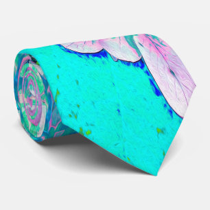Gravata Elegante Hortênsia Limelight Rosa e Azul