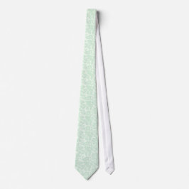 Gravata Elegante Mint-Green 2 Damascos Florais
