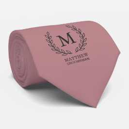 Gravata Elegante Monograma de Casamento para Padrinhos em