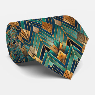 Gravata Elegante padrão Art Deco em azulejos