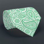 Gravata Elegante verde e branco Paisley Neck<br><div class="desc">Padrão elegante de paisley branco e verde. Legal para casamentos ou Ruas. gravatas do dia de Patric. Tamanho de impressão ajustável. Se precisar de ajuda para personalizar qualquer um dos meus designs, entre em contato comigo no Zazzle. Oferecemos design personalizado gratuito se o design for usado em qualquer produto Zazzle....</div>