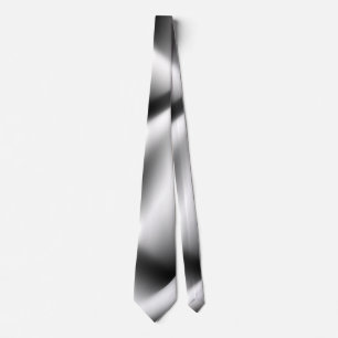 Gravata Elegante Zebra Abstrato preto e branco