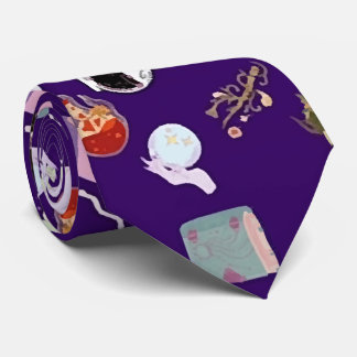 Gravata Elementos e criaturas mágicas de padrões sem costu