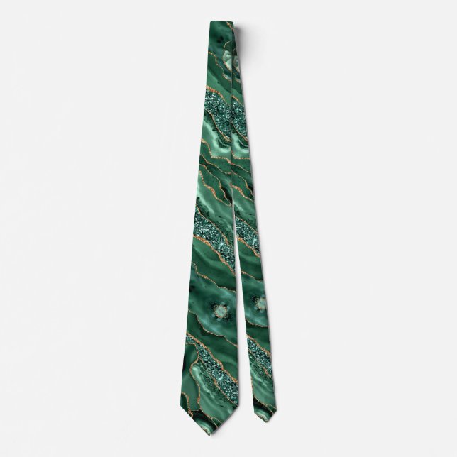 Gravata Emerald Green Dourado Coletor Coletor (Frente)