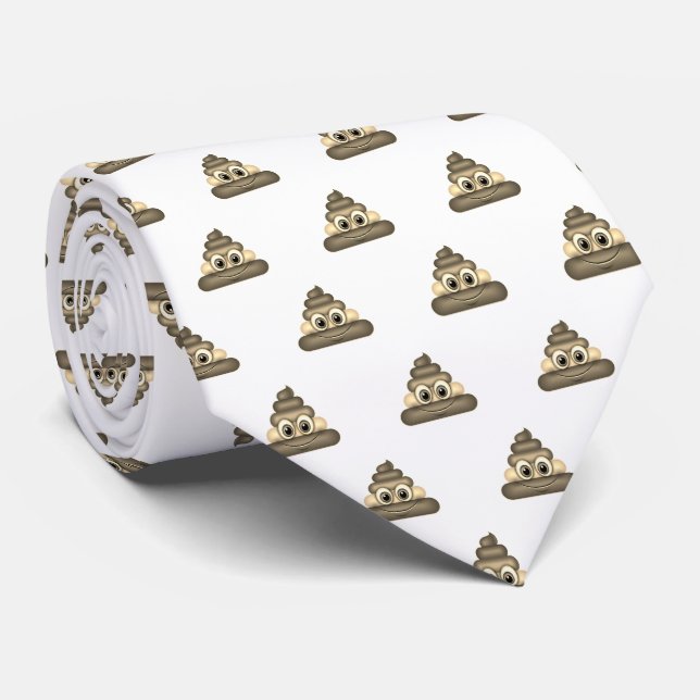 Gravata Emoji de Cocô Fofo Moderno (Rolled)