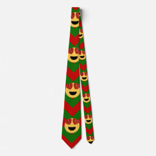 Gravata emoji do coração de natal