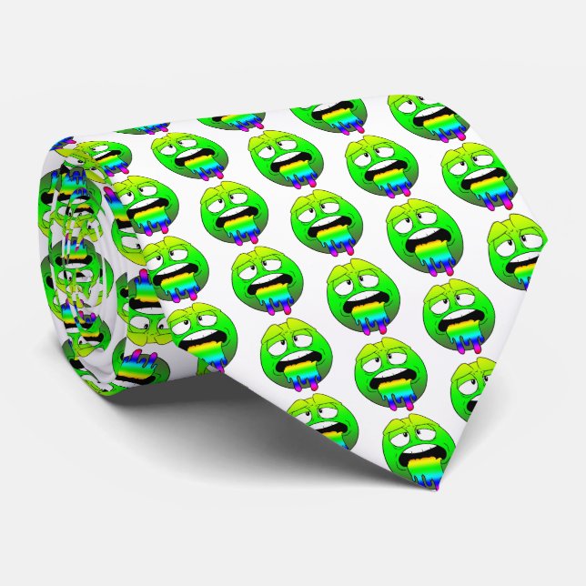 Gravata Emote Face Neck Tie (Rolled)