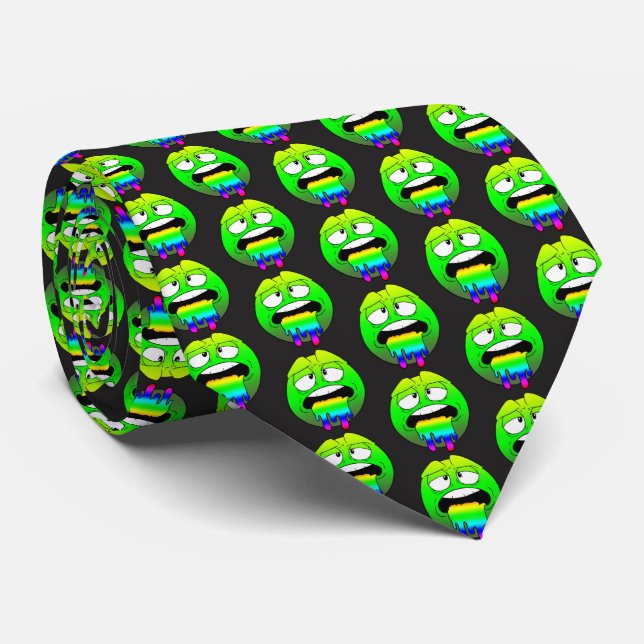 Gravata Emote Face Neck Tie (Rolled)