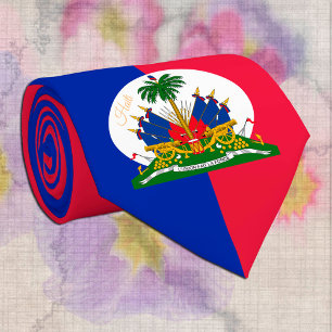 Gravata Empresas de bandeira e Haiti, patriota/moda do Hai