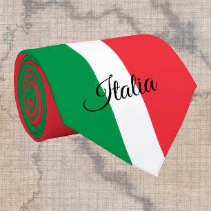 Gravata Empresas italianas Flag & Italy, adeptos de viagem