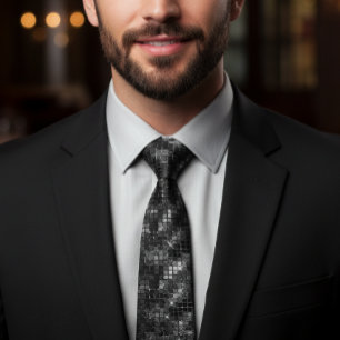 Gravata Encanto preto do brilho do Sequin