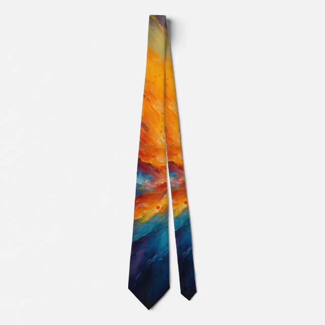 Gravata Energy Unleashed Bright Abstract Cosmic Art (Frente)