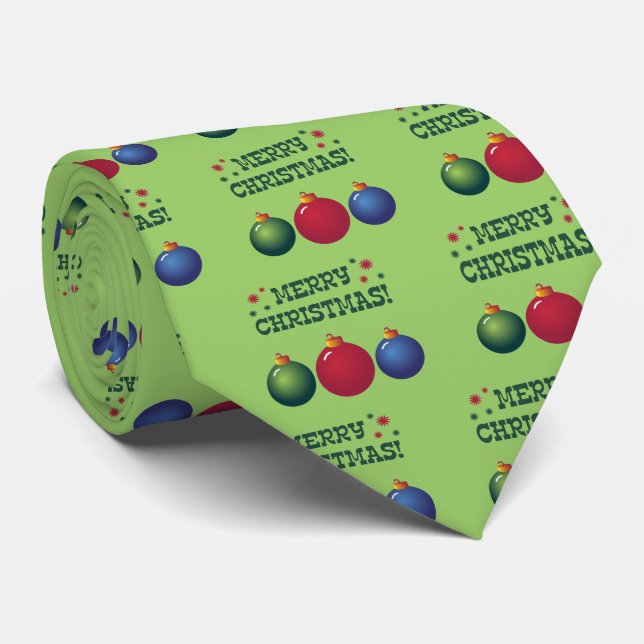 Gravata Enfeites de natal (Rolled)