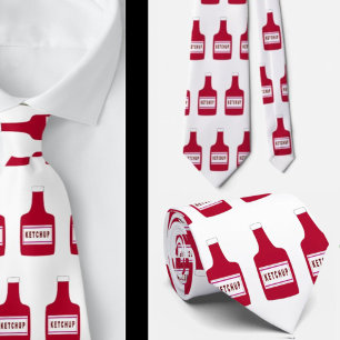 Gravata engraçada de ketchup como presente