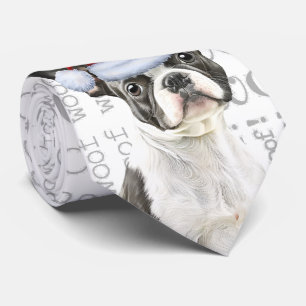 Gravata Engraçado Boston Terrier Christmas Dog Lover