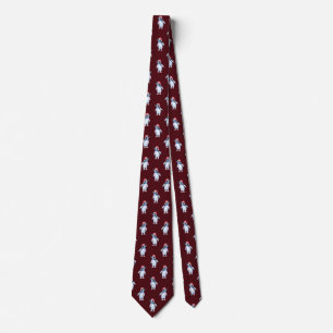 Gravata Engraçado Burgundy Penguin Tie para Amantes de os 