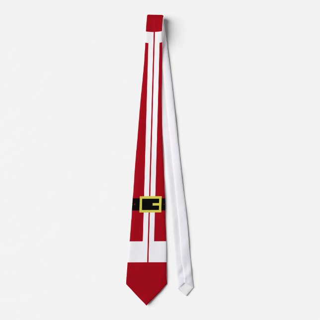 Gravata Engraçado colhe de Natal com Papai noel Design (Frente)