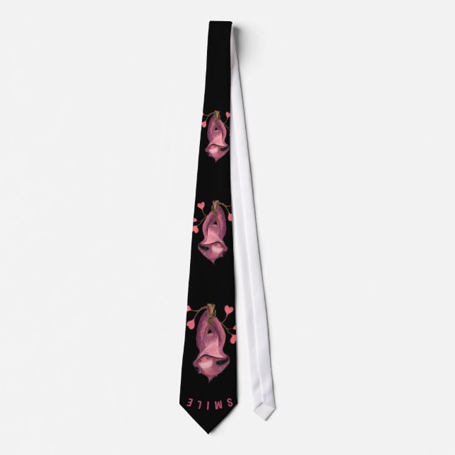 Gravata Engraçado Feliz Sorriso Sloth Personalizar Cores e (Frente)