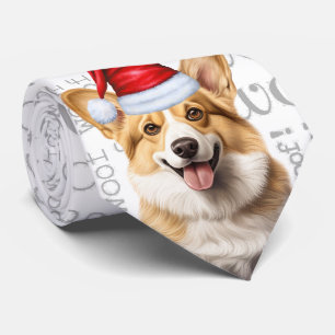 Gravata Engraçado Pembroke Welsh Corgi Cão de Natal