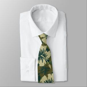 Gravata Epic Floral Hibiscus Hawaiian Impresso em Dois Lad