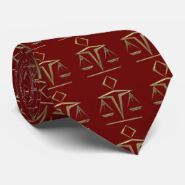 Gravata Escalas de Justiça em Rosewood Red