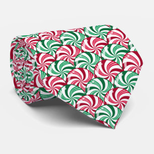Gravata Escalas de Peppermint - Padrão de Natal