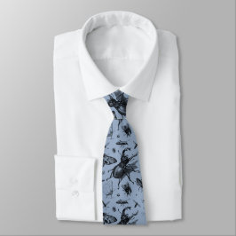 Gravata Escaravelhos Vintage e Insetos Voadores Entomologi