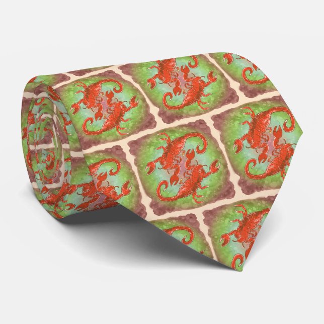 Gravata Escorpião Yin Yang  (Rolled)