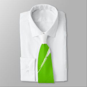 Gravata Escova Verde Fundo Branco Moderno