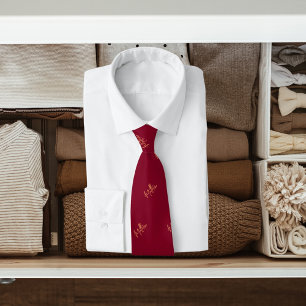 Gravata Escrito moderno com padrão de nome de ouro da Borg