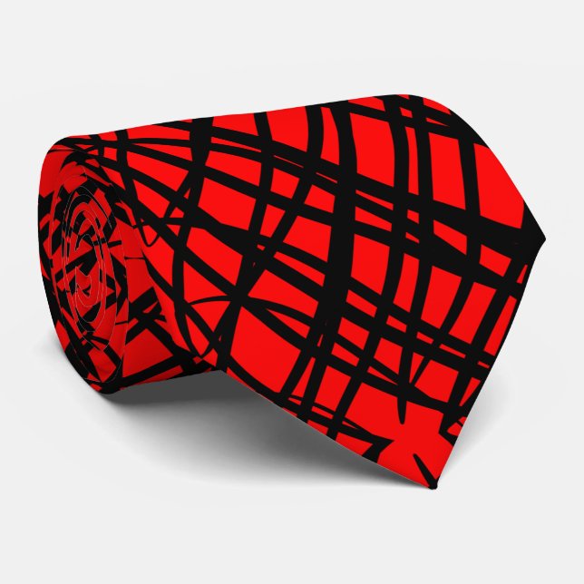 Gravata Escrivora Simples | Inclinação Espelho | Vermelho  (Rolled)