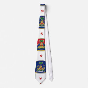 Gravata Escudo de Armas do Haiti em Xadrez — Haitiano
