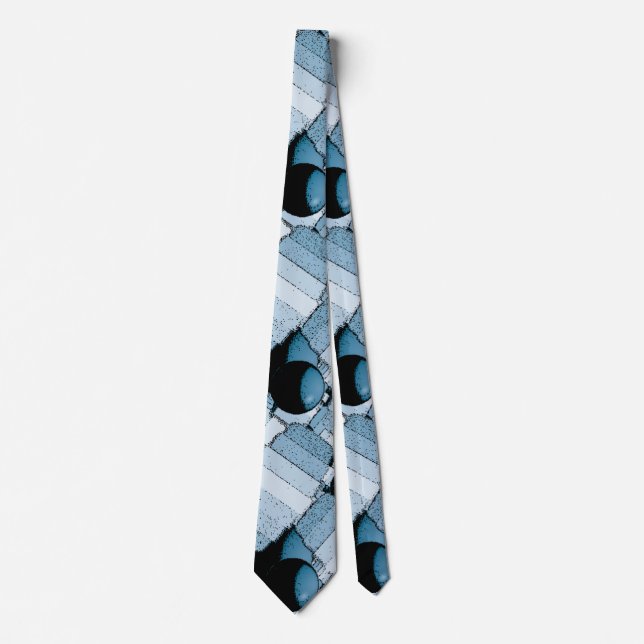 Gravata Esfera Geométrica Azul (Frente)