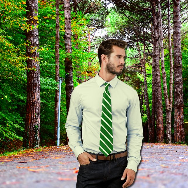 Gravata Esmeralda&marfim profundo - faixas diagonais (Criador carregado)