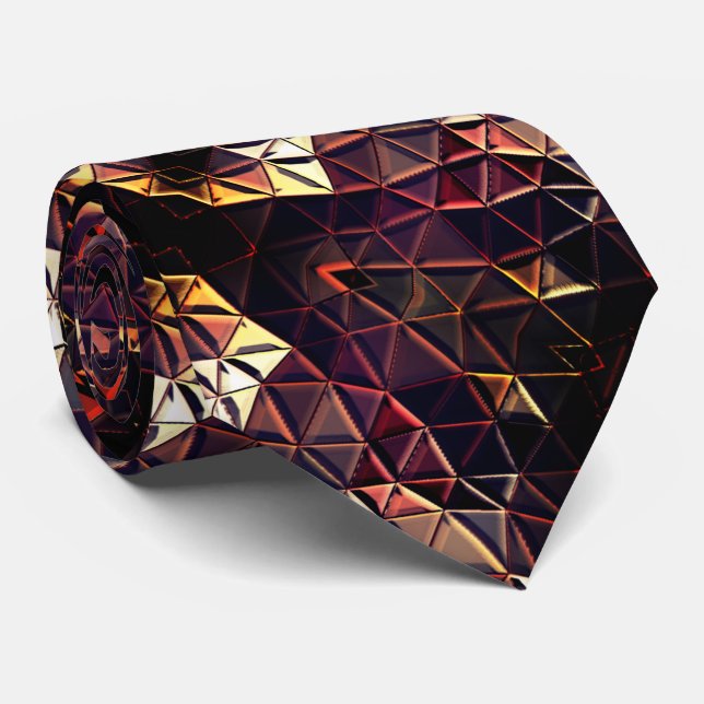 Gravata Espelhamento de triângulos que geram formas estran (Rolled)