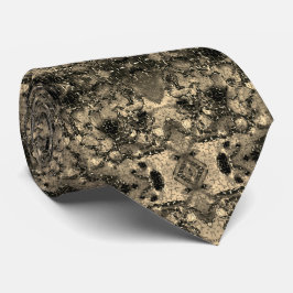 Gravata Espelho com aspecto veloz, monocolor bege clássico