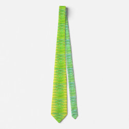 Gravata Espirais verdes no pescoço amarelo