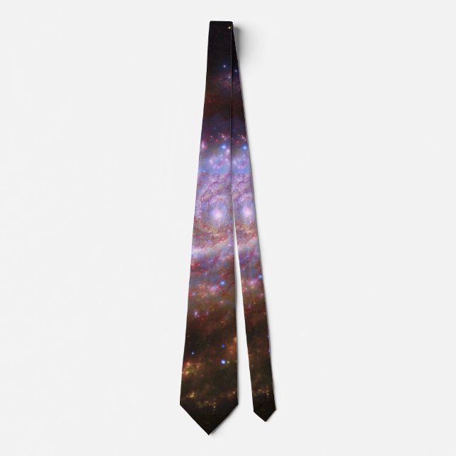 Gravata Espiral Galáxia Necktie Espacial Astronomia (Frente)