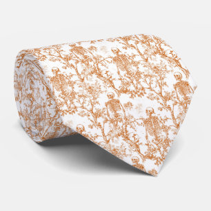 Gravata Esqueletos de Halloween Toile de Jouy Laranja Bran