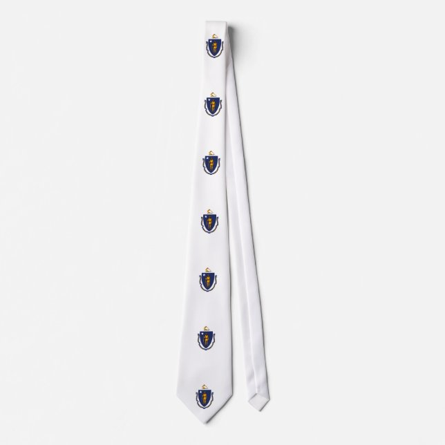 Gravata Estado de Massachusetts Flag Design (Frente)