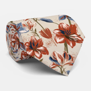 Gravata Estampa Amaryllis Tio Boho Casamento 