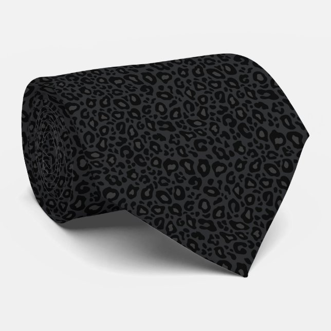 Gravata estampa de leopardo (Rolled)