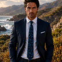 Estampa de leopardo azul e preto
