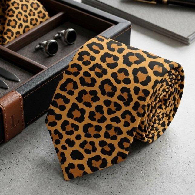 Gravata Estampa de leopardo / guepardo (Criador carregado)