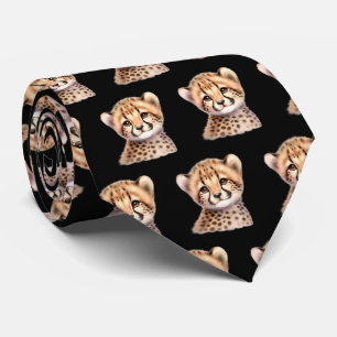Gravata Estampa de leopardo moderna Kawaii Bebês de chita